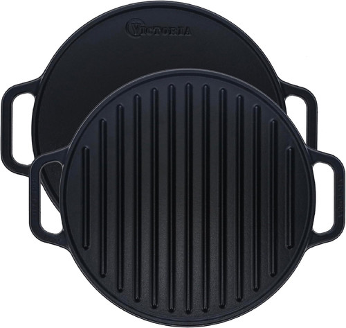 Round cast iron grill - round,